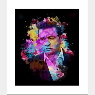 Johnny Cash - Watercolor Illustration Posters and Art